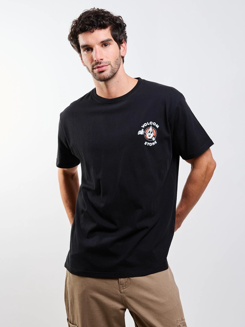 POLERA MC MISTESTONE NEGRO HOMBRE VOLCOM - 1
