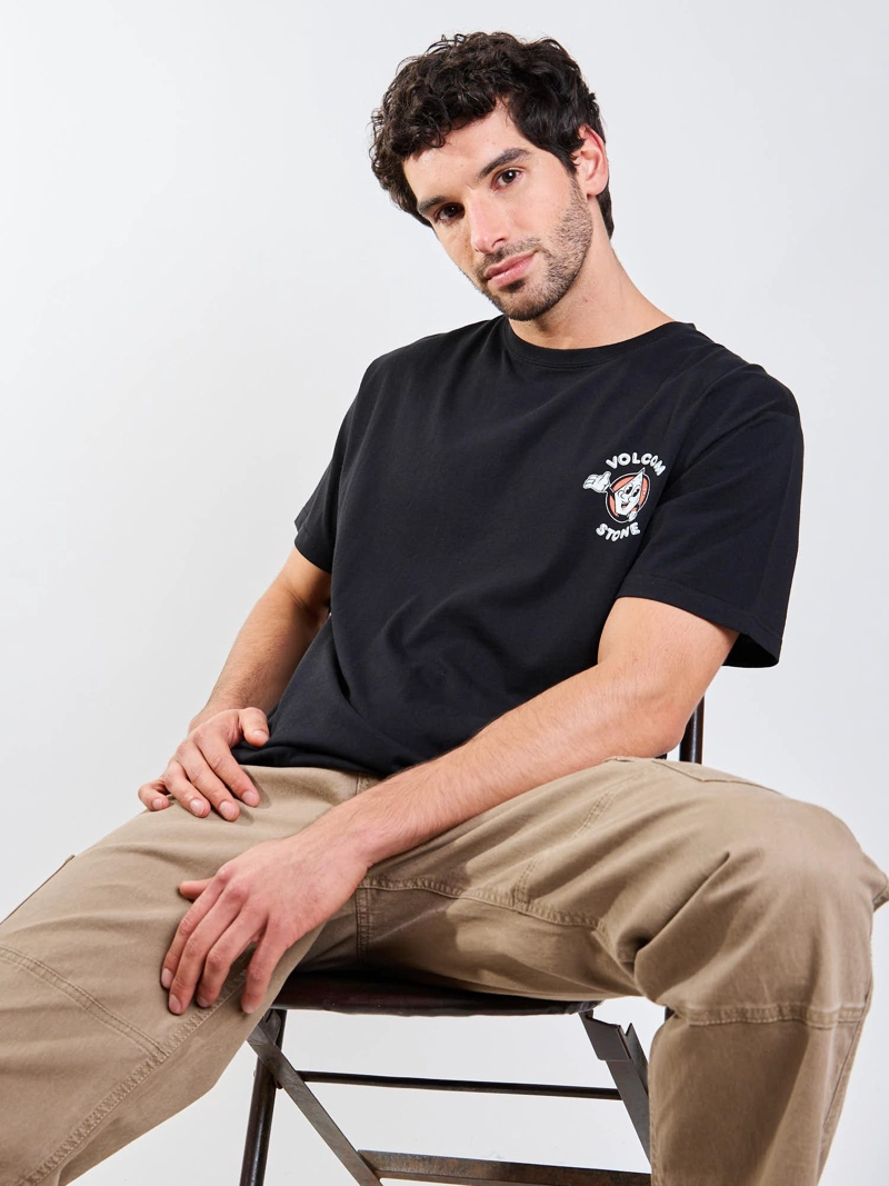 POLERA MC MISTESTONE NEGRO HOMBRE VOLCOM - 6