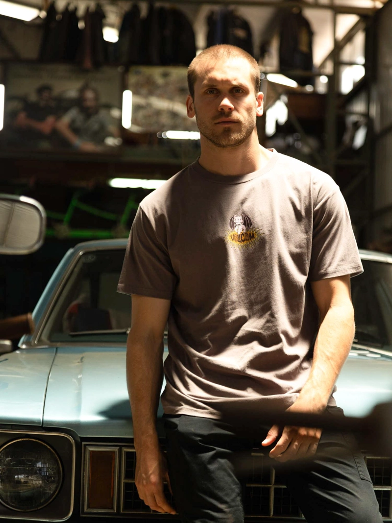 POLERA MC CIRCLE STONE CAFE  HOMBRE VOLCOM - 1
