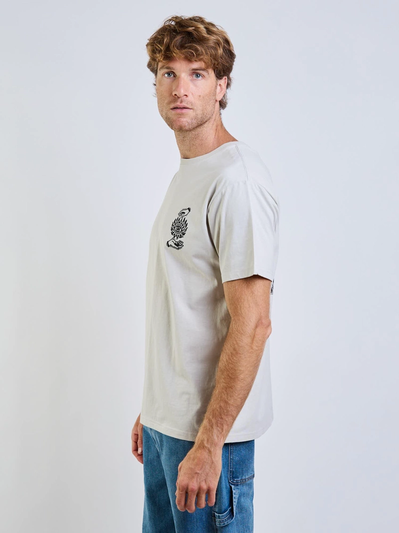 POLERA MC ABDUCTED BEIGE HOMBRE RUSTY - 5