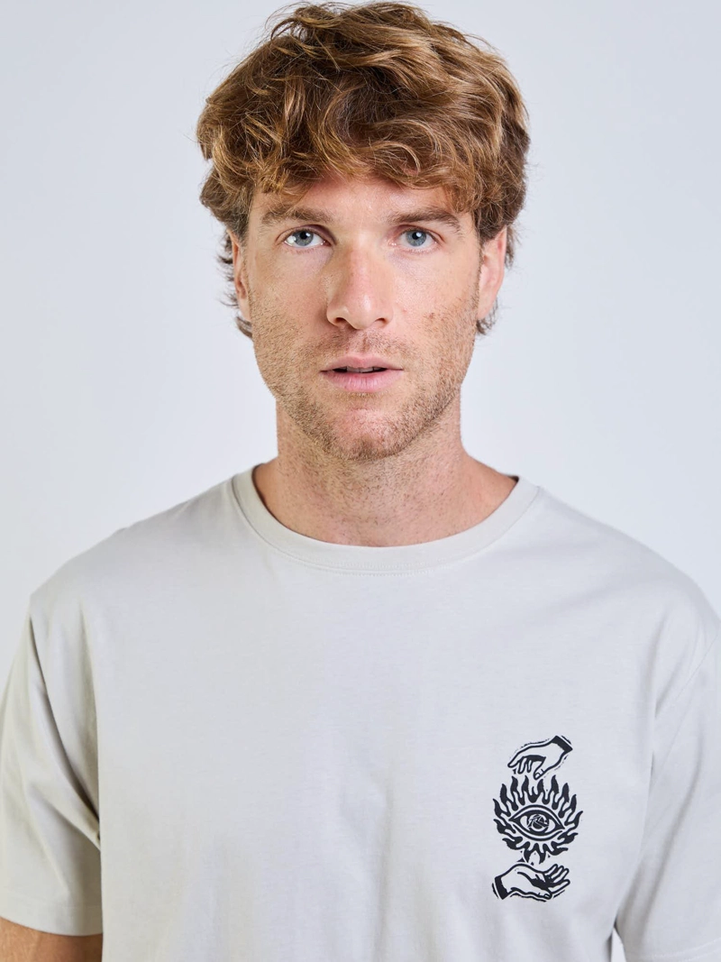 POLERA MC ABDUCTED BEIGE HOMBRE RUSTY - 7