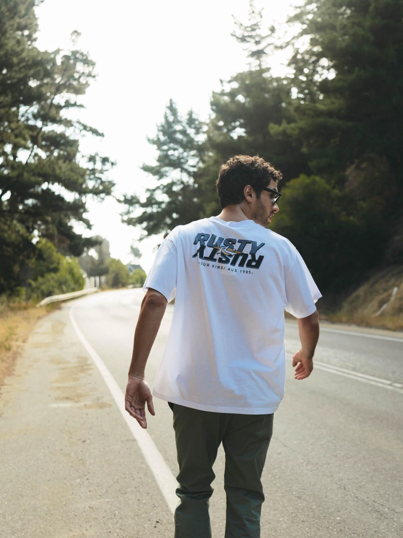 POLERA MC DOUBLE OR QUITS BLANCO HOMBRE RUSTY - 3