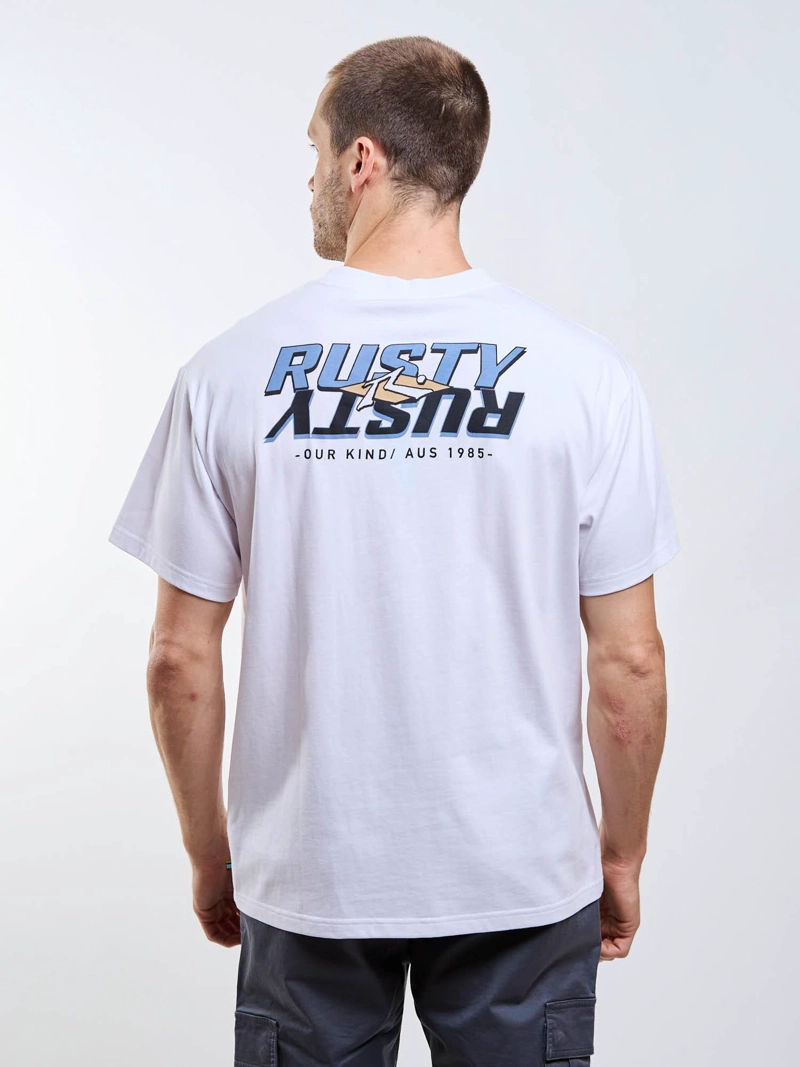 POLERA MC DOUBLE OR QUITS BLANCO HOMBRE RUSTY - 5