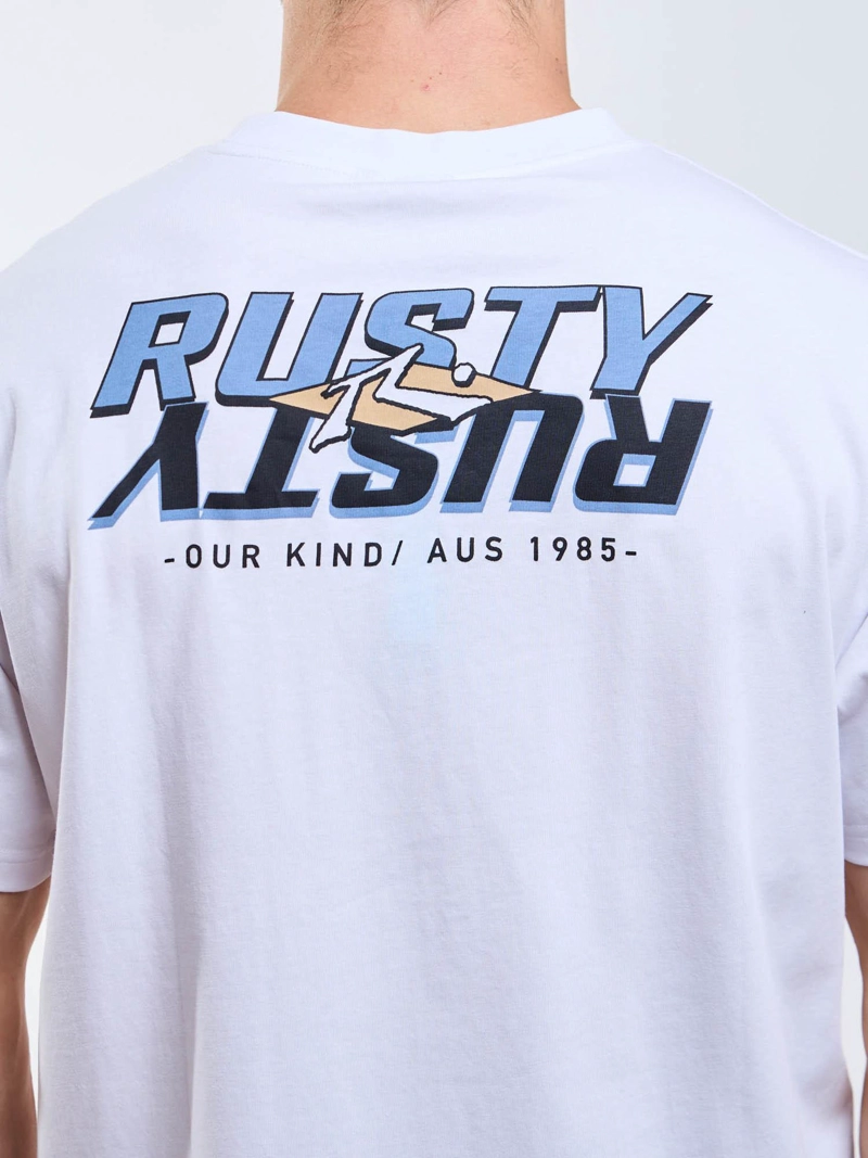 POLERA MC DOUBLE OR QUITS BLANCO HOMBRE RUSTY - 7