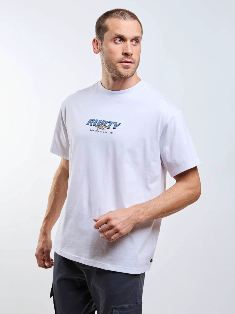 POLERA MC DOUBLE OR QUITS BLANCO HOMBRE RUSTY - 8