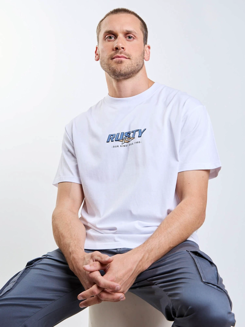 POLERA MC DOUBLE OR QUITS BLANCO HOMBRE RUSTY - 9