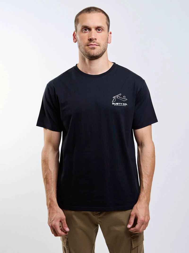 POLERA MC CYCO NATURAL CO NEGRO HOMBRE RUSTY - 1