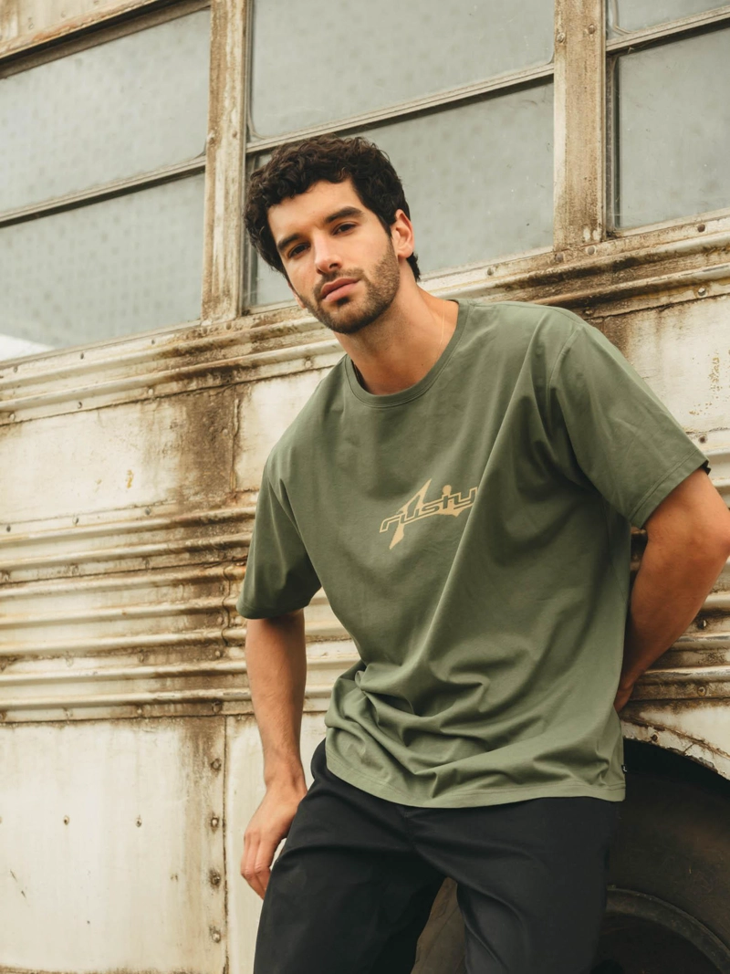 POLERA MC HALFTONE VERDE HOMBRE RUSTY - 1