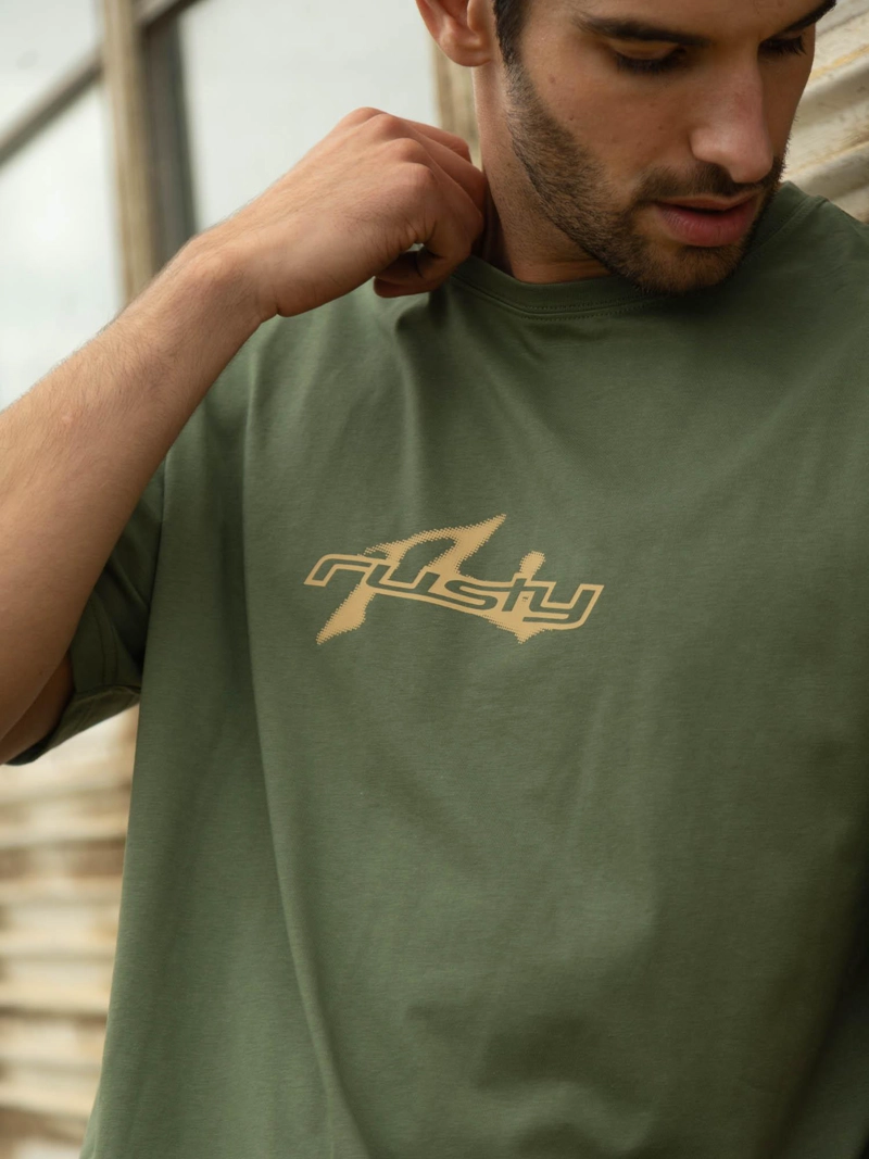 POLERA MC HALFTONE VERDE HOMBRE RUSTY - 2