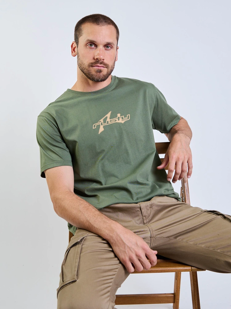 POLERA MC HALFTONE VERDE HOMBRE RUSTY - 3