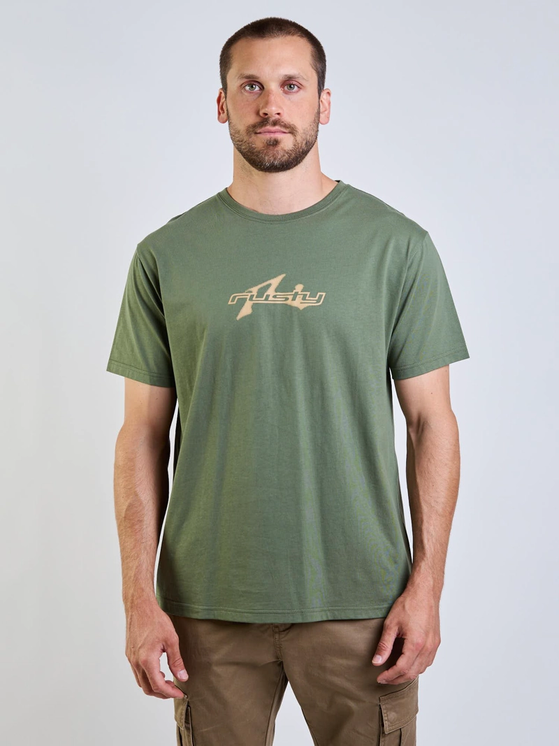 POLERA MC HALFTONE VERDE HOMBRE RUSTY - 4