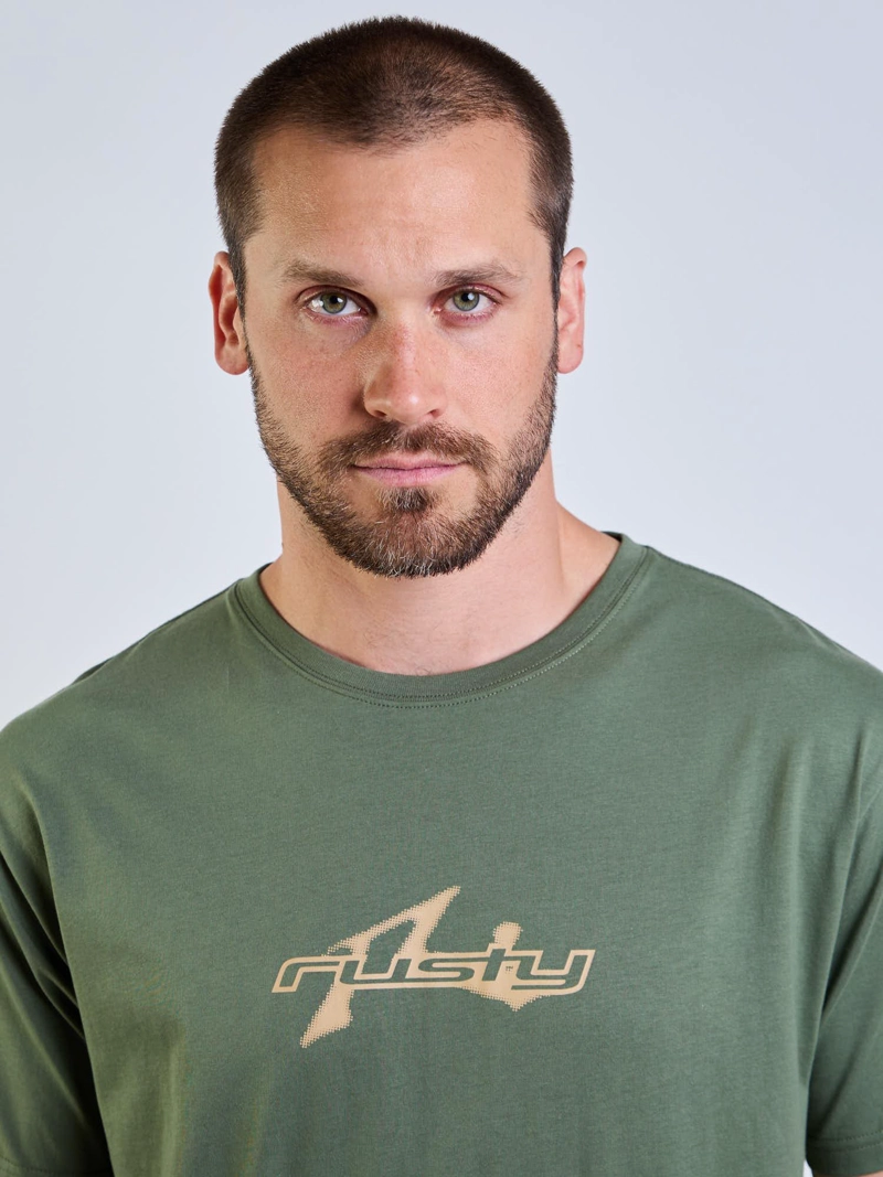 POLERA MC HALFTONE VERDE HOMBRE RUSTY - 7