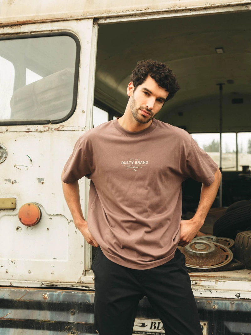 POLERA MC RUSTY WSC CAFE  HOMBRE RUSTY - 1