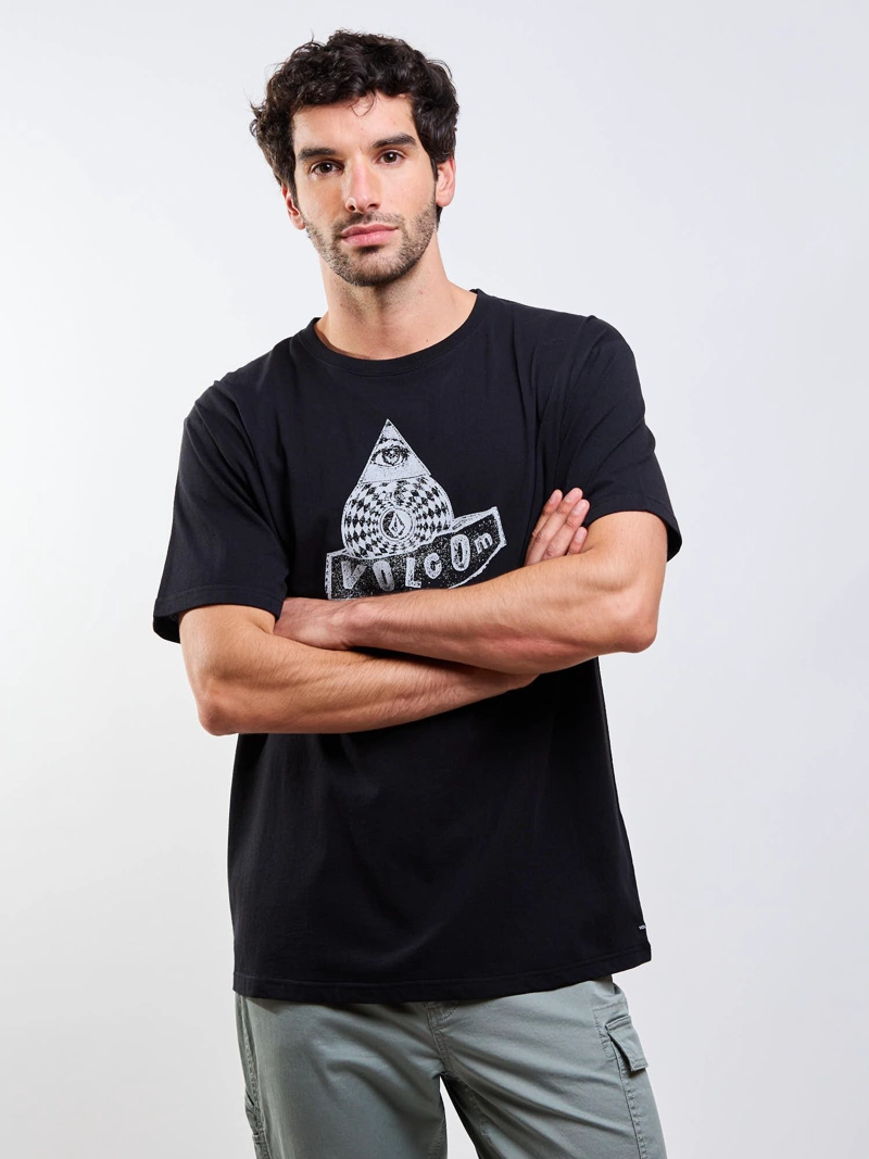 POLERA MC POVJ REVELATION NEGRO HOMBRE VOLCOM - 1