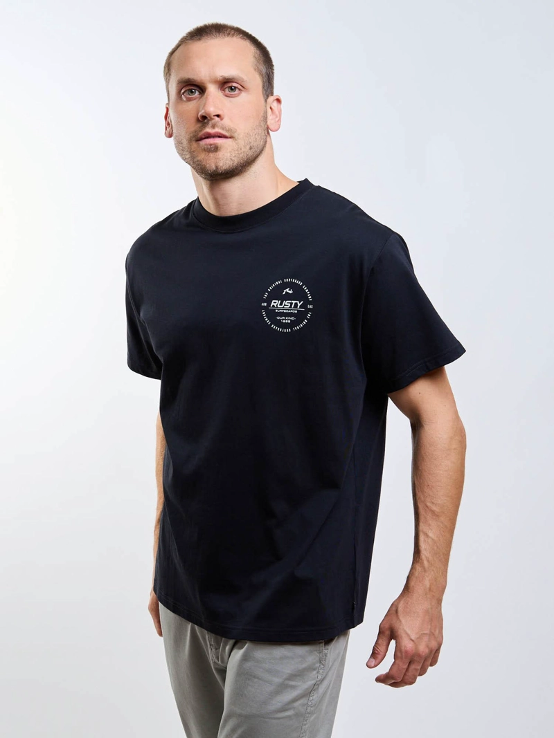 POLERA MC SEAL OUR KIND NEGRO HOMBRE RUSTY - 5