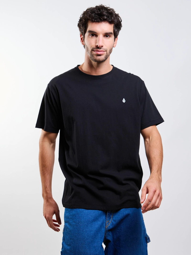 POLERA MC STONEBLANKS BSC NEGRO HOMBRE VOLCOM - 4