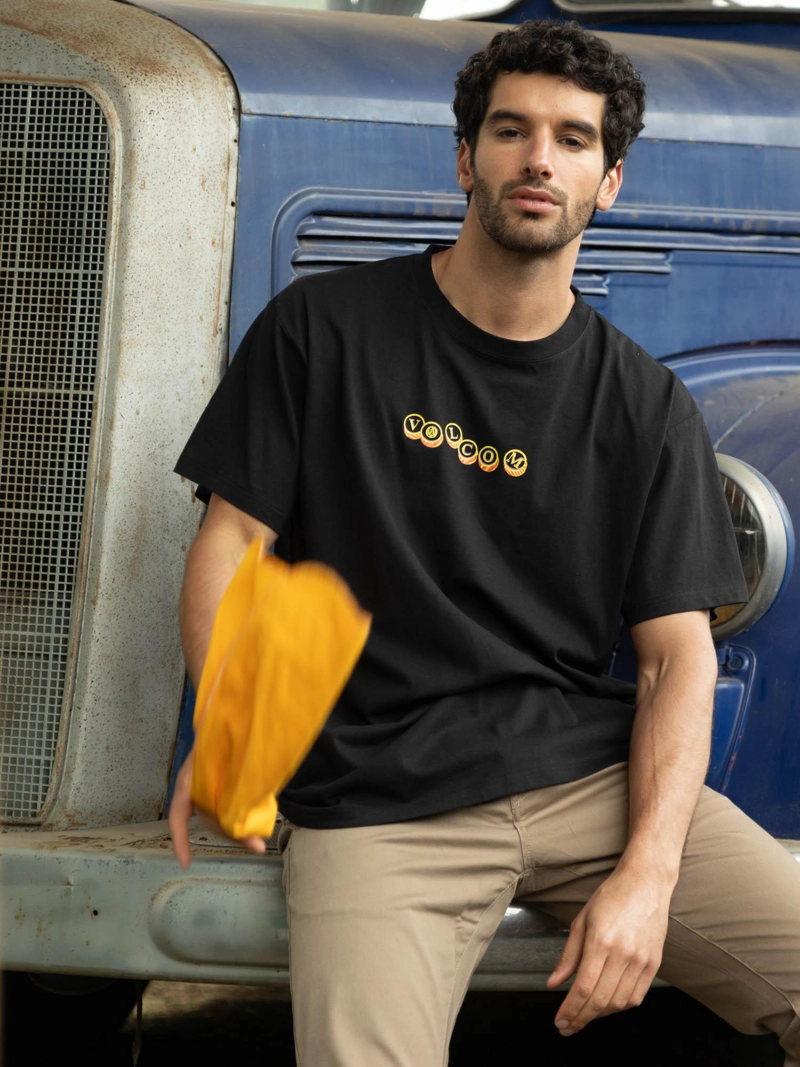 POLERA MC VEEVO NEGRO HOMBRE VOLCOM - 1