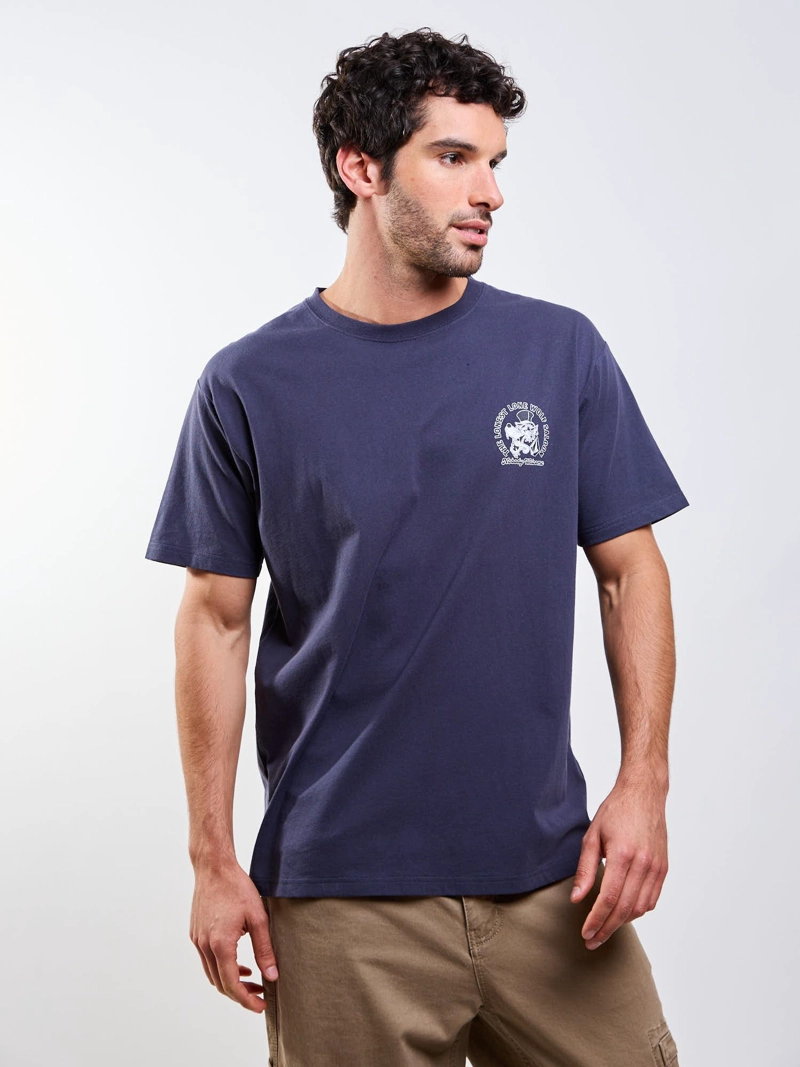 POLERA MC SOLO WOLF AZUL HOMBRE VOLCOM - 4