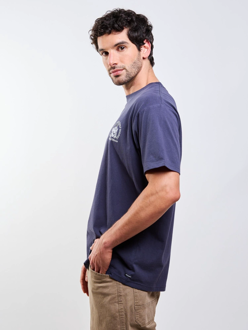 POLERA MC SOLO WOLF AZUL HOMBRE VOLCOM - 6