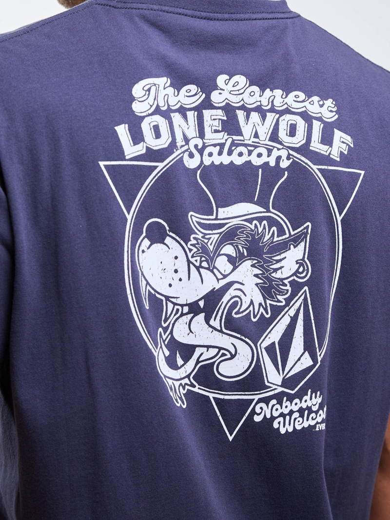 POLERA MC SOLO WOLF AZUL HOMBRE VOLCOM - 7