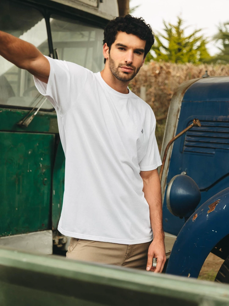 POLERA MC STONEBLANKS BSC BLANCO HOMBRE VOLCOM - 1