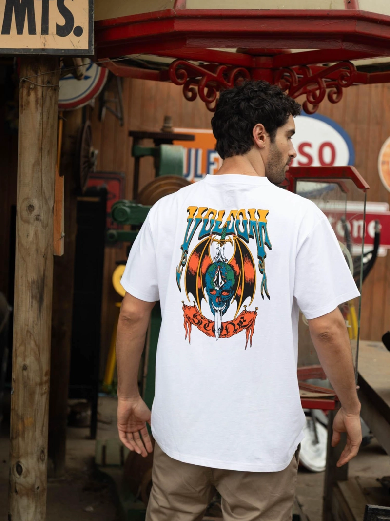 POLERA MC SNEER BLANCO HOMBRE VOLCOM - 4
