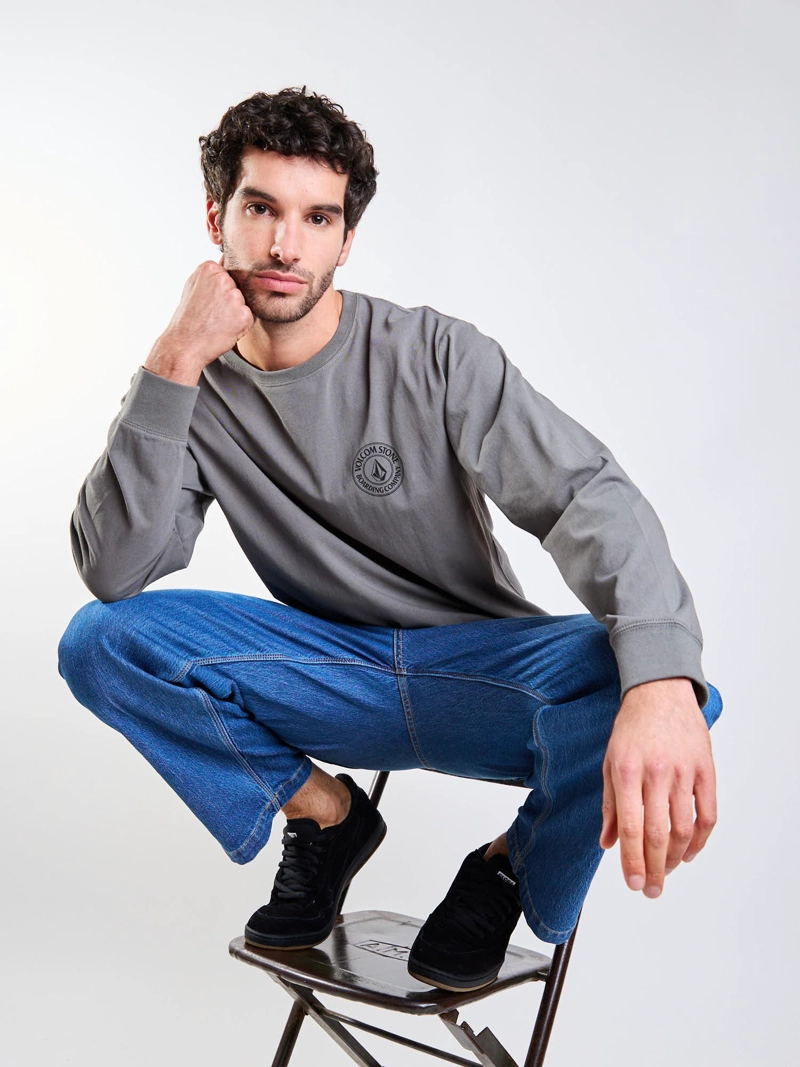POLERA ML DRAIN YOU VERDE HOMBRE VOLCOM - 4