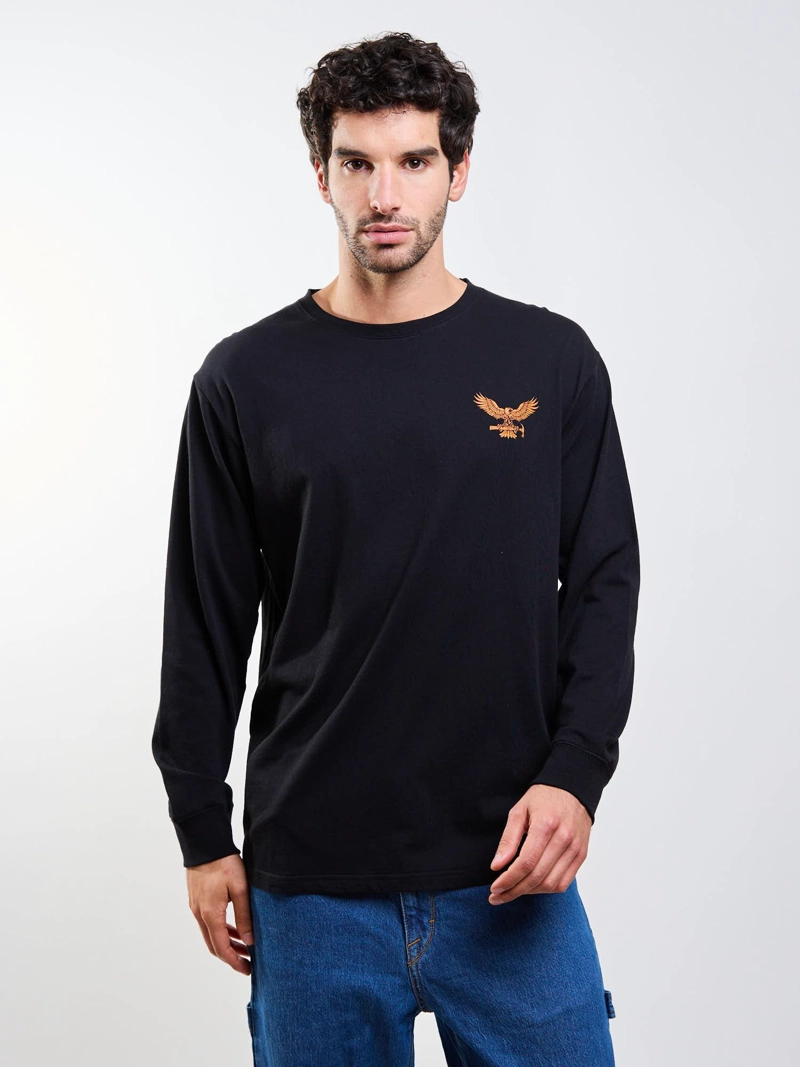 POLERA ML HAMMERED NEGRO HOMBRE VOLCOM - 1
