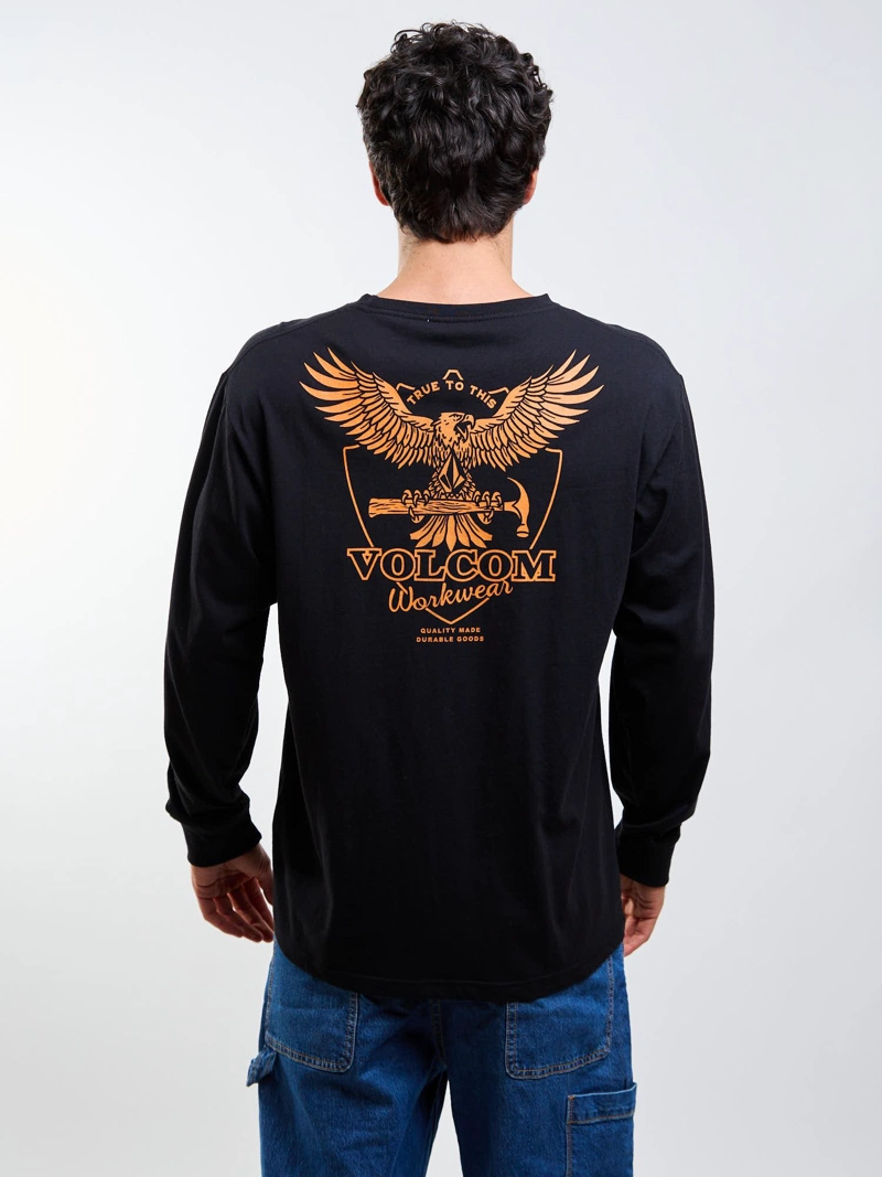 POLERA ML HAMMERED NEGRO HOMBRE VOLCOM - 2