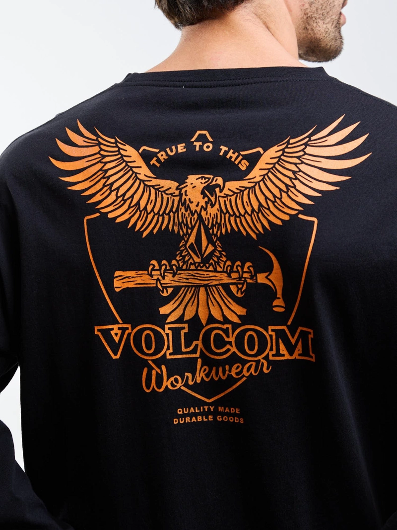 POLERA ML HAMMERED NEGRO HOMBRE VOLCOM - 4