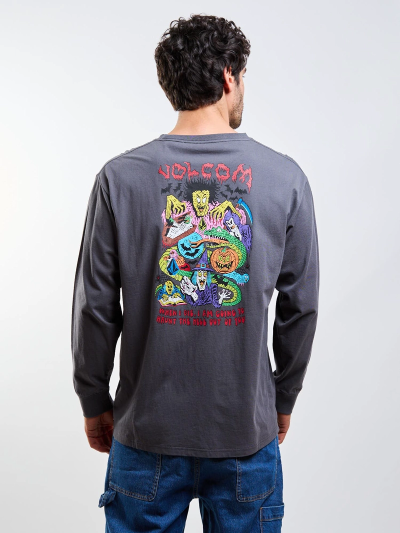 POLERA ML FA JJ VILLARD GRIS HOMBRE VOLCOM - 2