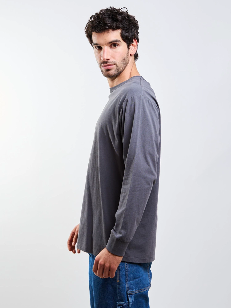 POLERA ML FA JJ VILLARD GRIS HOMBRE VOLCOM - 3