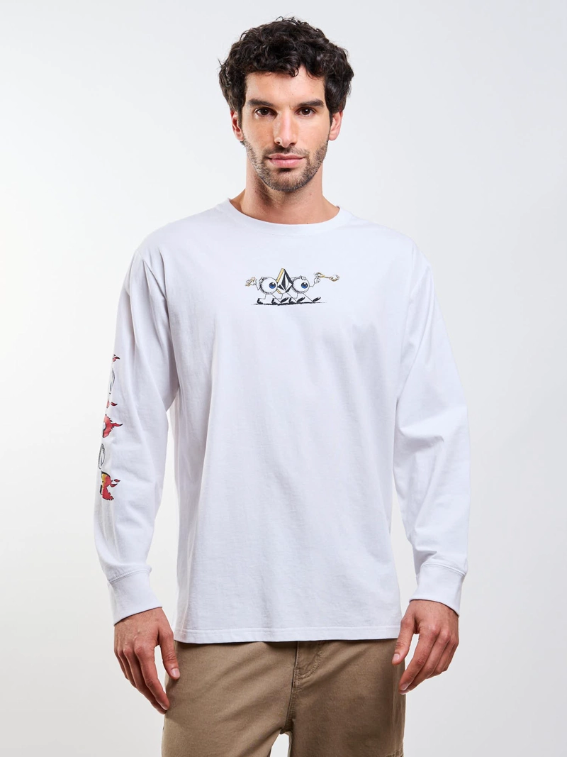 POLERA ML DS-BUDZ BLANCO HOMBRE VOLCOM - 1