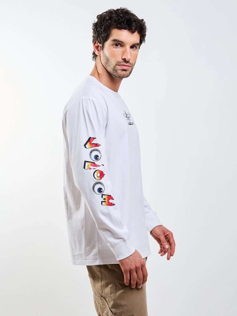 POLERA ML DS-BUDZ BLANCO HOMBRE VOLCOM - 3