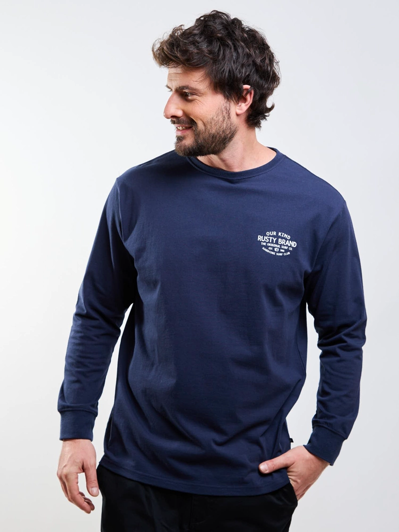 POLERA ML HXC SURF AZUL HOMBRE RUSTY - 1