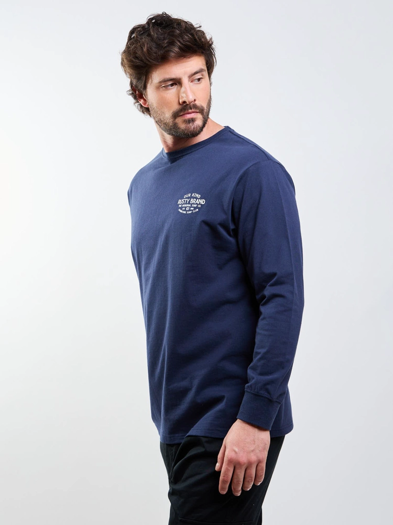 POLERA ML HXC SURF AZUL HOMBRE RUSTY - 3