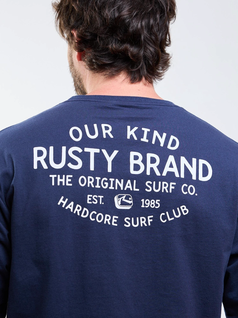 POLERA ML HXC SURF AZUL HOMBRE RUSTY - 4