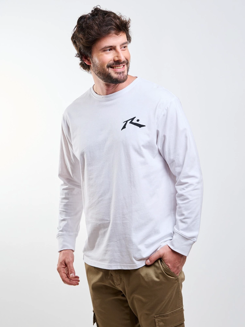 POLERA ML R LOGO BLANCO HOMBRE RUSTY - 1