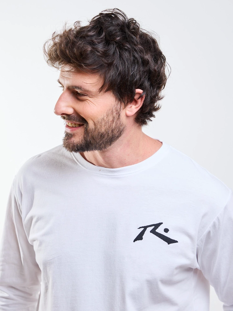 POLERA ML R LOGO BLANCO HOMBRE RUSTY - 4