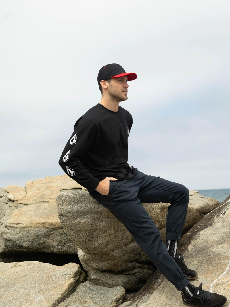 POLERA ML SOTNE NEGRO HOMBRE VOLCOM - 2