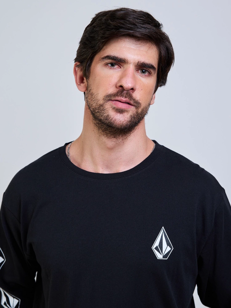 POLERA ML SOTNE NEGRO HOMBRE VOLCOM - 3