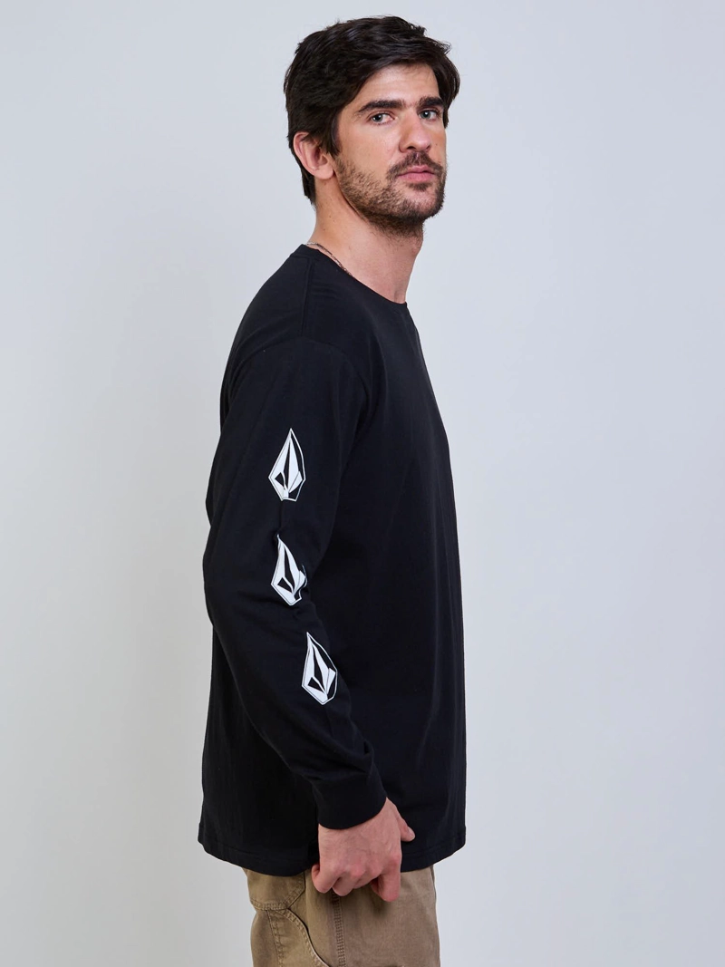 POLERA ML SOTNE NEGRO HOMBRE VOLCOM - 5