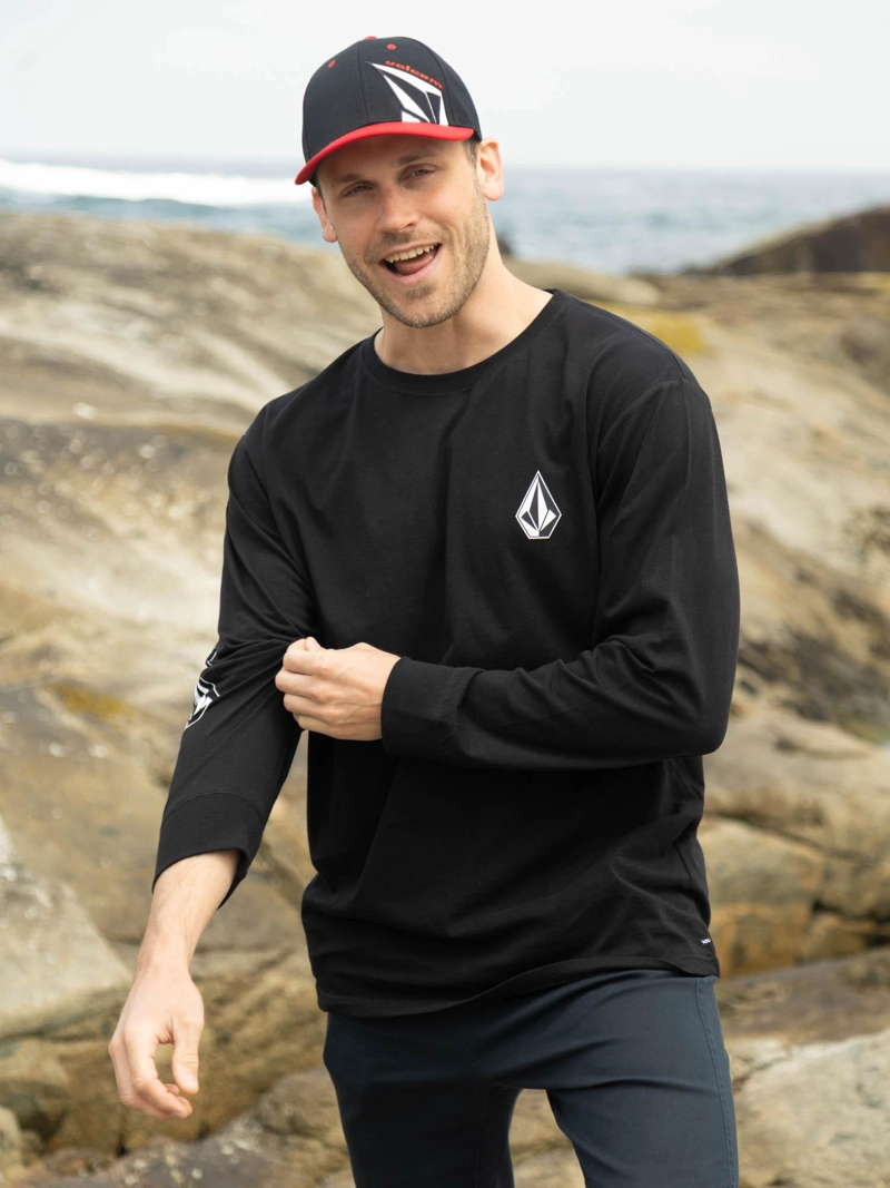 POLERA ML SOTNE NEGRO HOMBRE VOLCOM - 7