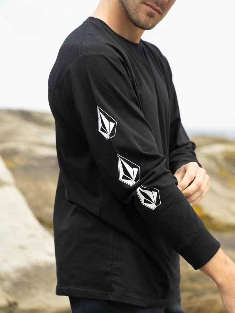 POLERA ML SOTNE NEGRO HOMBRE VOLCOM - 8