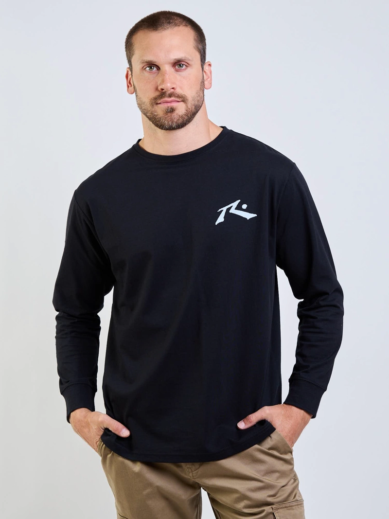 POLERA ML SPACE LAVA NEGRO HOMBRE RUSTY - 1