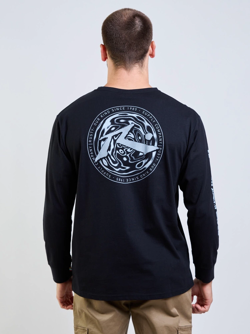 POLERA ML SPACE LAVA NEGRO HOMBRE RUSTY - 2