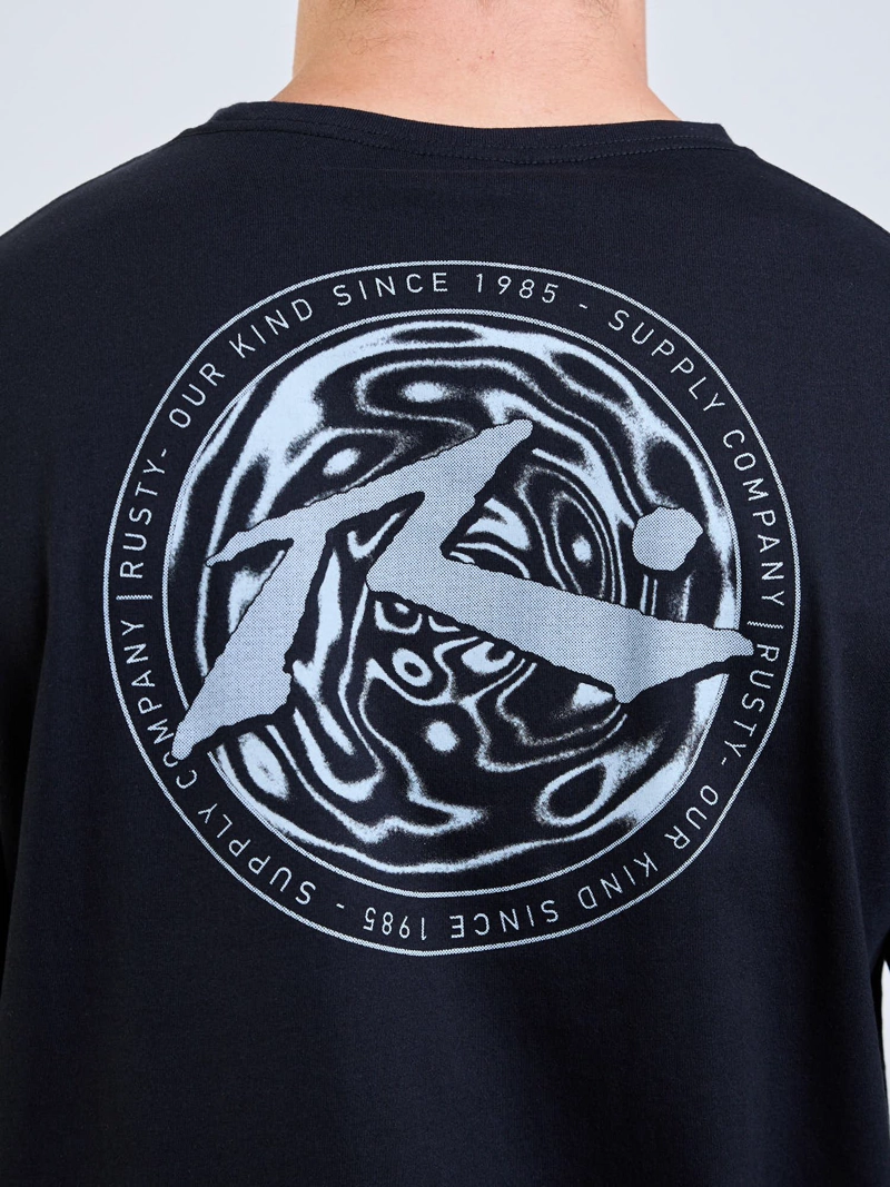 POLERA ML SPACE LAVA NEGRO HOMBRE RUSTY - 4
