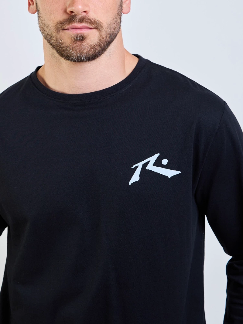 POLERA ML SPACE LAVA NEGRO HOMBRE RUSTY - 5