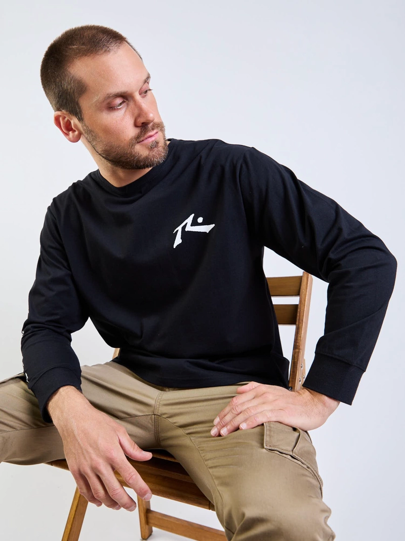 POLERA ML R LOGO NEGRO HOMBRE RUSTY - 2