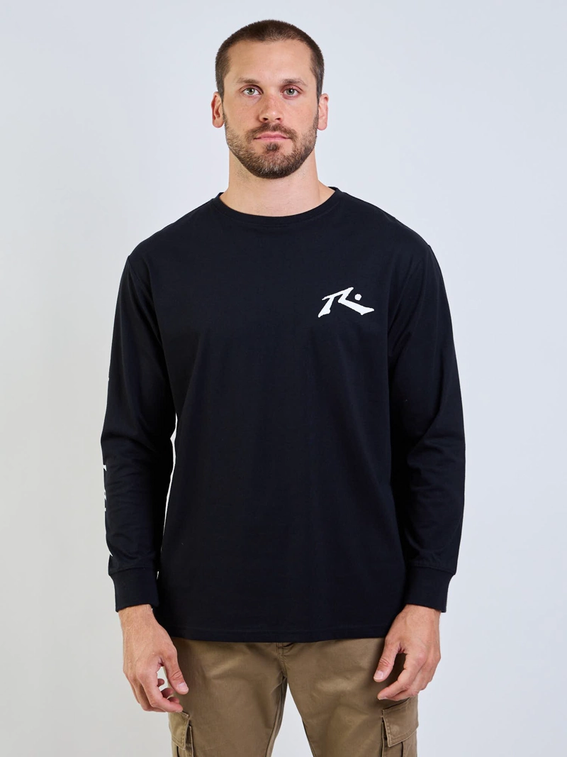 POLERA ML R LOGO NEGRO HOMBRE RUSTY - 4